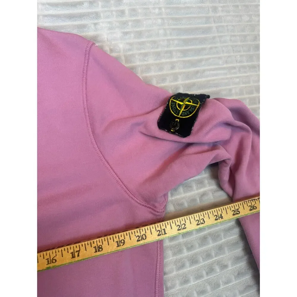 Stone Island Mens Medium Pullover Sweatshirt Lavender Purple Compass Badge BTS